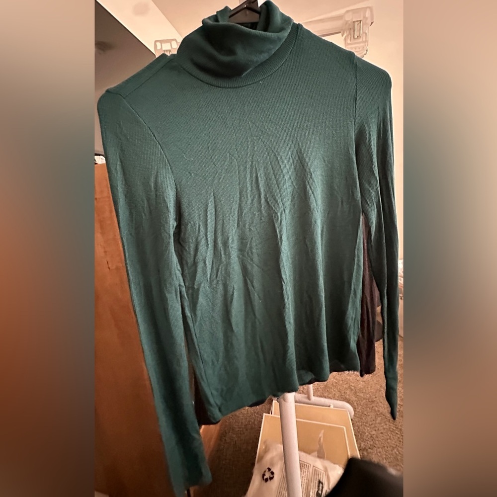 ATM | Forest Green Modal Ribbed Turtleneck